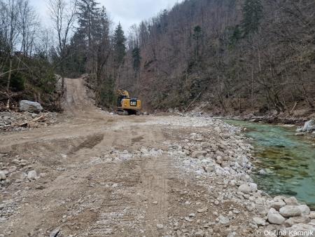 Sanacijska obnova vodotokov in hudournikov po poplavah v Kamniški Bistrici (10)